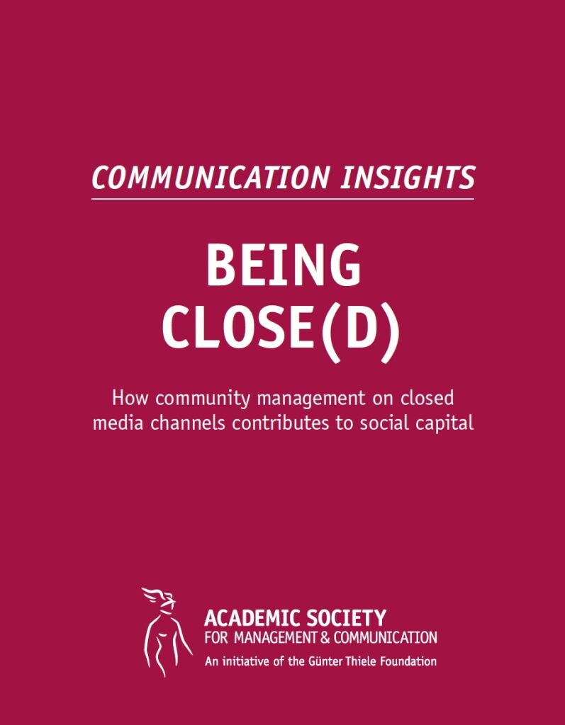 Communications Insights - Being close(d)