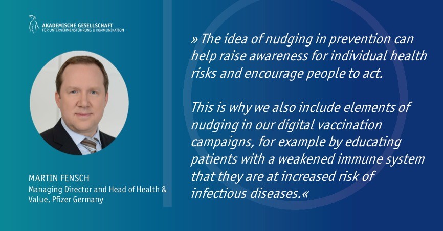Pfizer Germany using digital nudging in vaccination communication campaigns